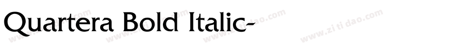 Quartera Bold Italic字体转换